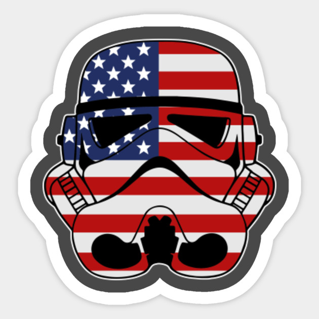 Stromtrooper US Flag Star Wars Stormtrooper Sticker TeePublic